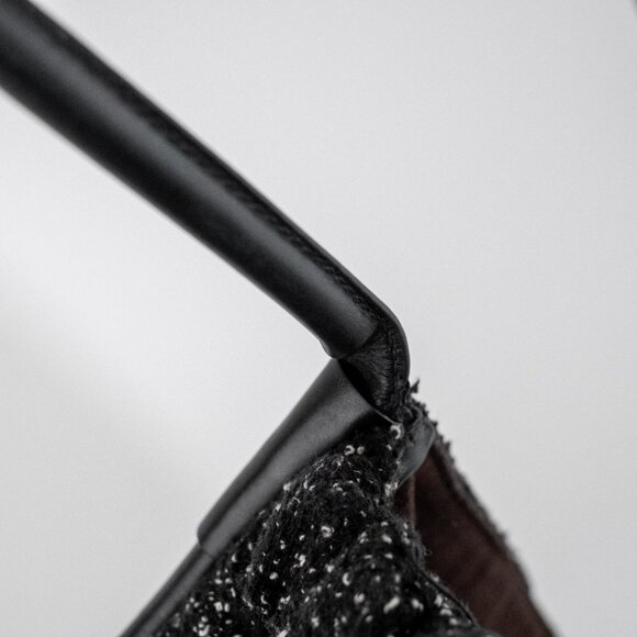 Proenza Schouler Large Black Tweed Leather Ruched Tote Women's Bag $1,090 - Picture 16 of 16